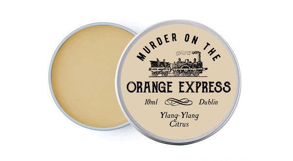 Murder on the Orange Express Lip Balm (Orange & Ylang-Ylang) - lip balm by Literary Lip Balms